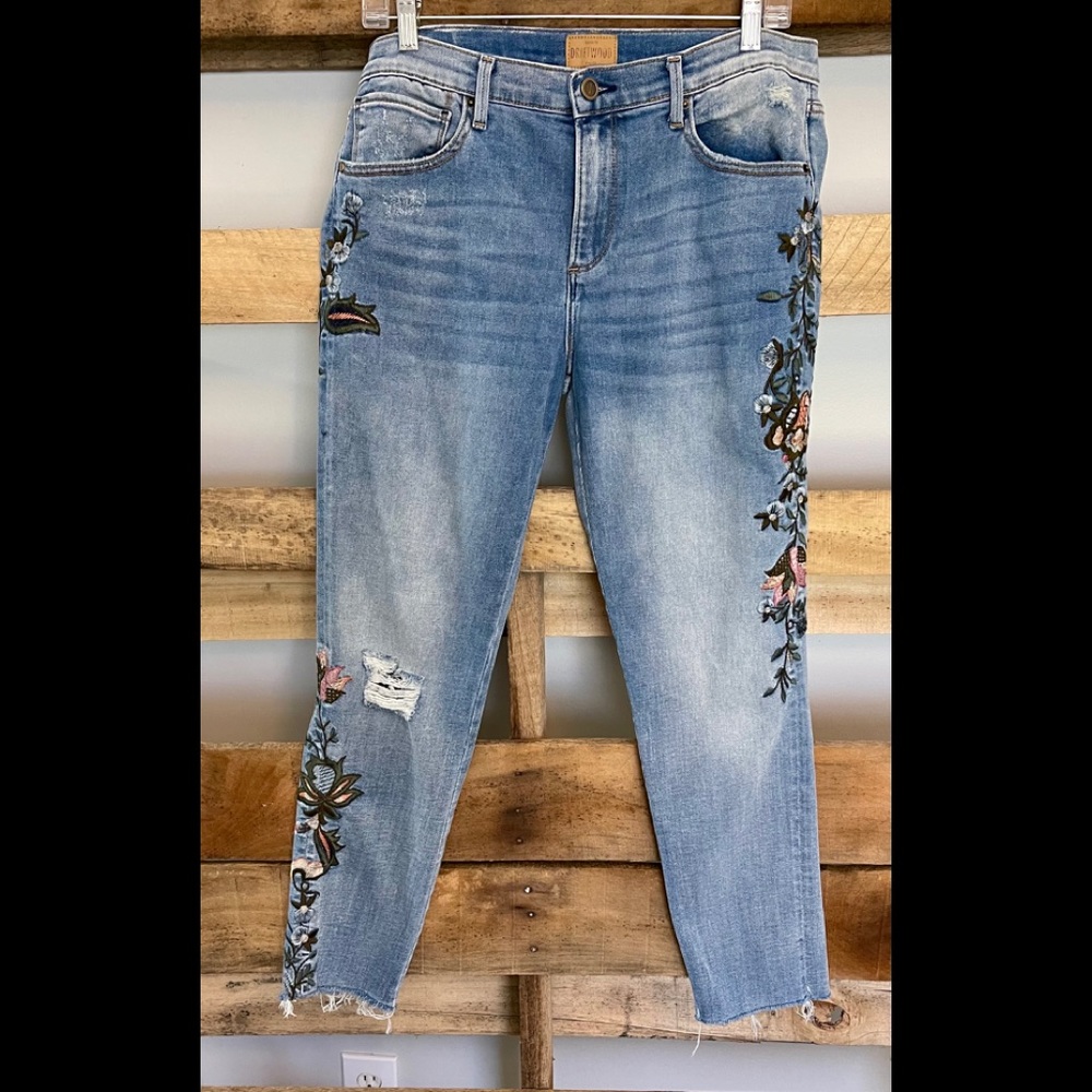 DRIFTWOOD JACKIE HIGHRISE EMBROIDERED JEANS SZ 31